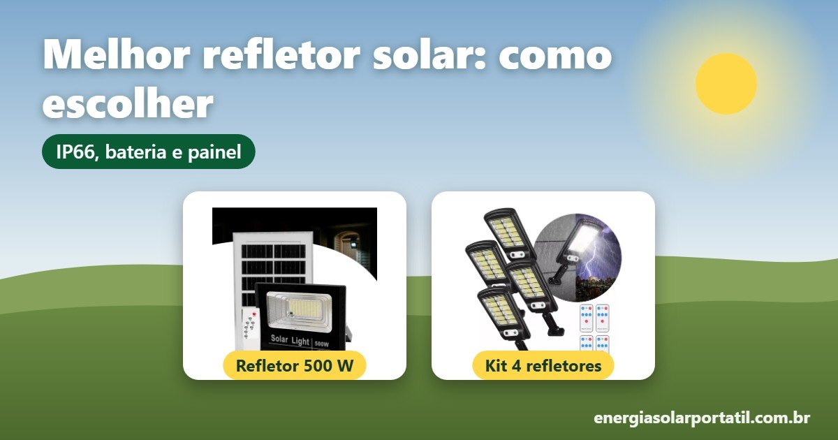 Refletores solares LED para jardim e garagem
